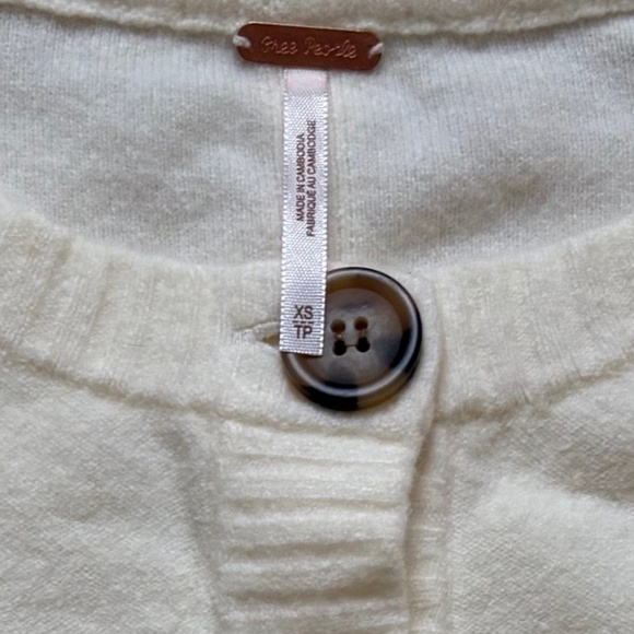 Free People ivory soft sweater cardigan - Picture 10 of 12